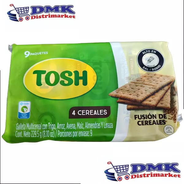 Galletas Tosh Fusion De Cereales Paquete De 9 Unidades