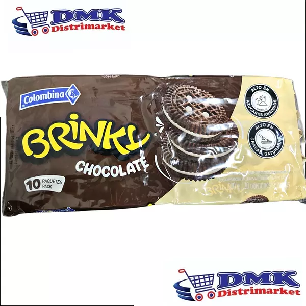 Galletas Brinky Chocolate Paquete De 10 Unidades