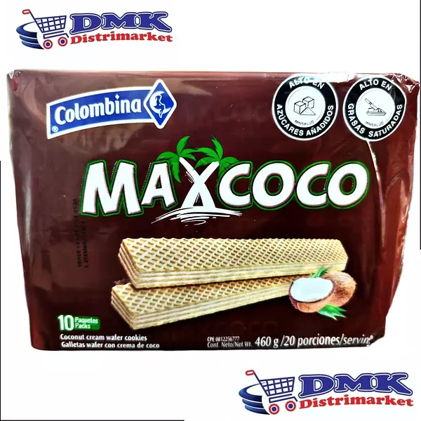 Galletas Maxcoco Wafer Paquete De 10 Unidades