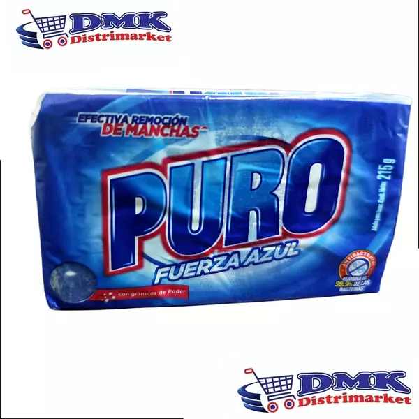 Jabon Barra Puro Fuerza Azul De 215g