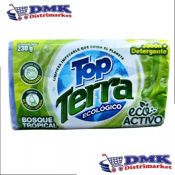 Jabon Barra Top Terra Azul De 230g