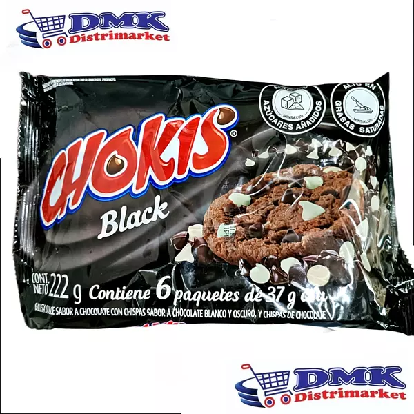 Galletas Chokis Chispas Black Paquete De 6 Unidades