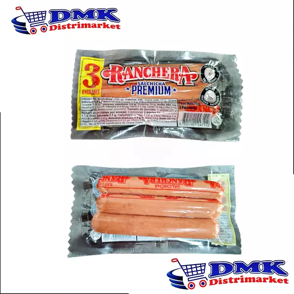 Salchicha Ranchera Zenu De 3 Unidades