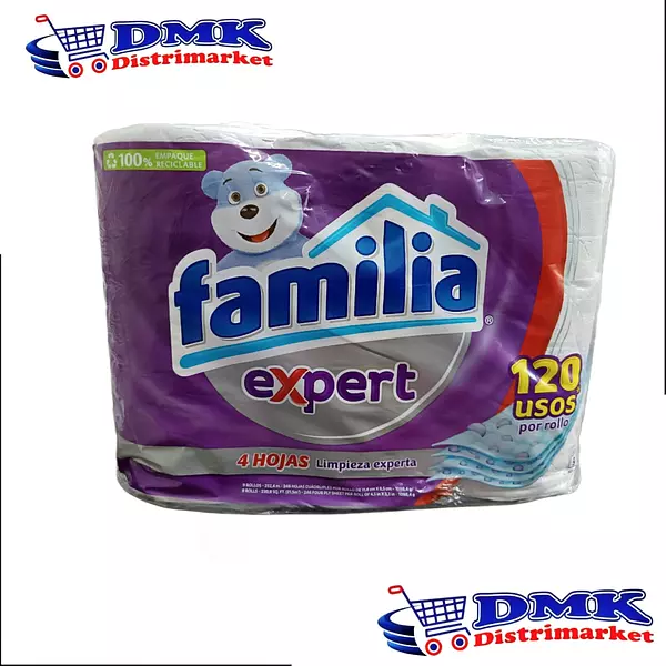 Papel Higienico Familia Expert 4 Hojas 9 Rollos