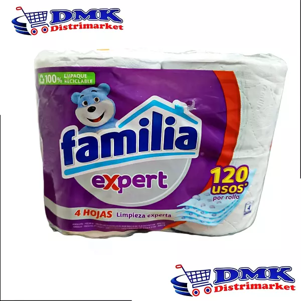 Papel Higiénico Familia Expert 4 Hojas 4 Rollos