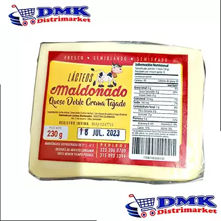 Queso Doble Crema Tajado Maldonado De 230g