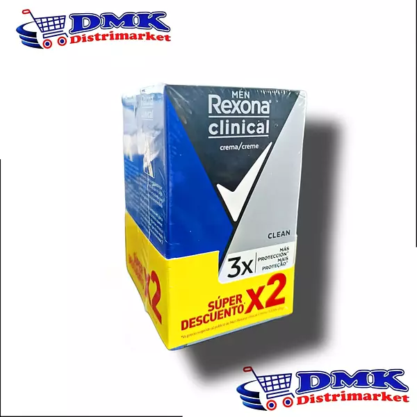 Rexona Clinical X2 Units Clean X3 En Crema De 48g