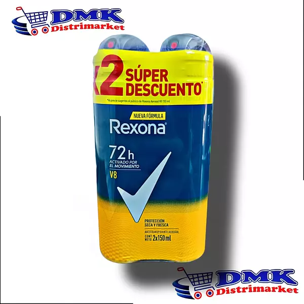 Rexona V8 En Spray Dos Latas De 150ml