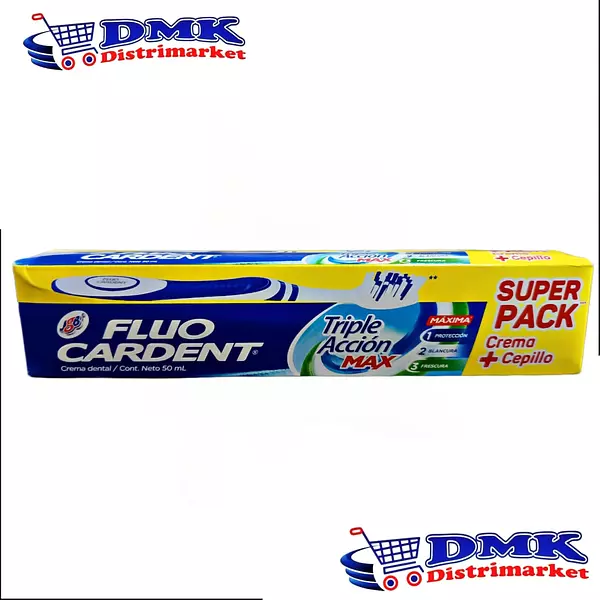 Fluo Cardent 50ml Crema Dental + Cepillo