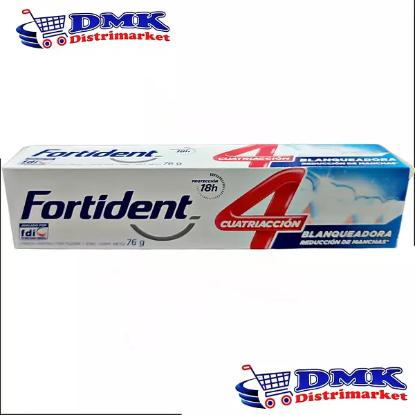 Fortident Cuatriacción Blanqueadora Crema Dental De 76g