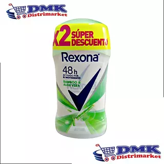 Rexona Bamboo Y Aloe Vera X2 Unidades De 50g