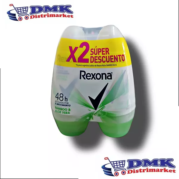 Rexona Des Women En Rolon Bamboo Y Aloe Vera De 2x 50ml