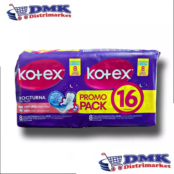 Toallas Kotex Nocturna X16 Unidades