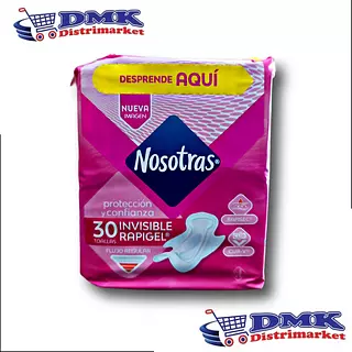 Toallas Nosotras Invisible Rapigel X30 Unidades