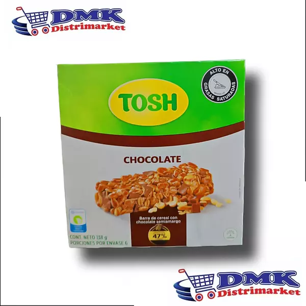 Galletas Tosh En Barra De Cereal Chocolate X6 Unidades