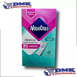 Protectores Nosotras Diarios Mayor Protección X 80 Unidades