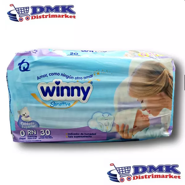 Winny Sensitive Pañal Etapa 0 Rn De 30 Pañales