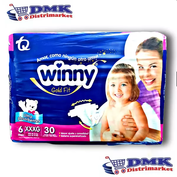 Winny Pañal Gold Fit Etapa 6 Xxxg De 30 Unidades