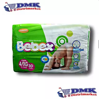 Bebex Pañales Etapa 4 Xg Paquete De 30 Unidades