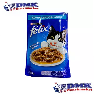 Alimento Humedo Felix Doy Pack Pescado Blanco X 85gr