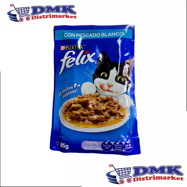 Alimento Humedo Felix Doy Pack Pescado Blanco X 85gr