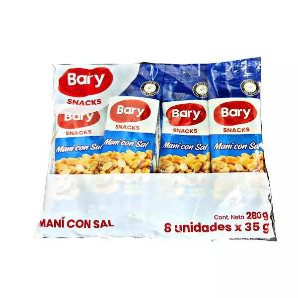 Mani Con Sal Bary Paquete De 8 Unidades