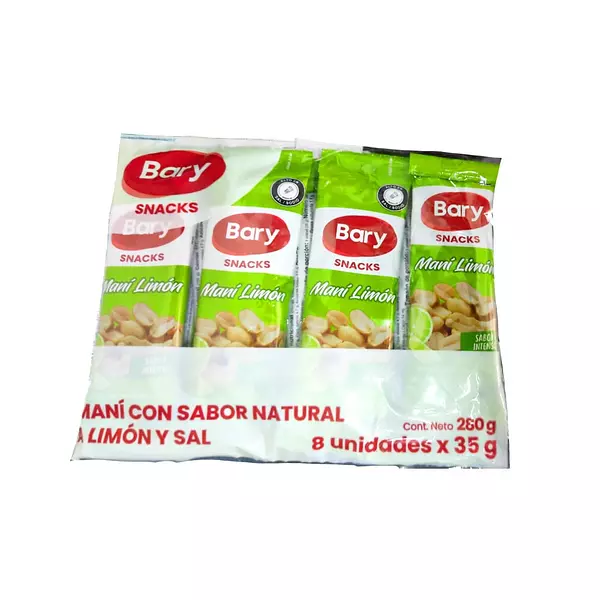 Maní Limón Bary Bolsa De 8 Unidades X35g