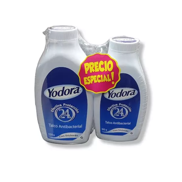 Yodora Talco Pack De 120g + 90g