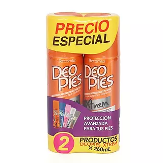 Deo Pies Spray Xtrem De 260ml X2 Unidades
