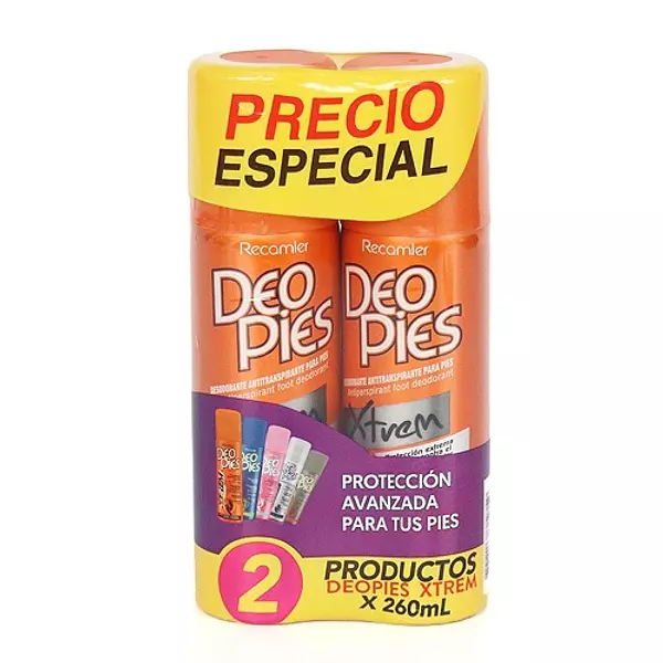 Deo Pies Spray Xtrem De 260ml X2 Unidades