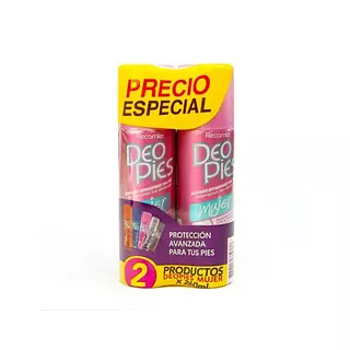 Deo Pies Spray Mujeres De 260ml X2 Unidades