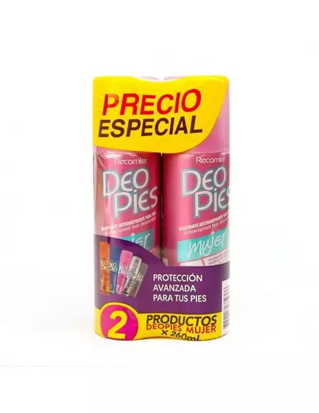 Deo Pies Spray Mujeres De 260ml X2 Unidades