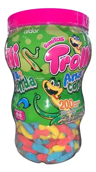 Gomas Play Trolli Anayconda Tarro De 200 Unidades