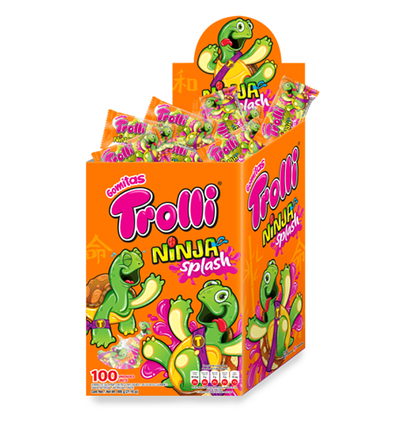 Ninja Splash Gomas Trolli Ninja Splash Caja X100 Unidades