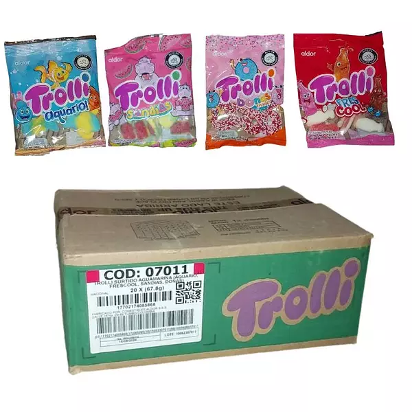 Caja Gomas Trolli Surtido Aguamarina X24 Unidades