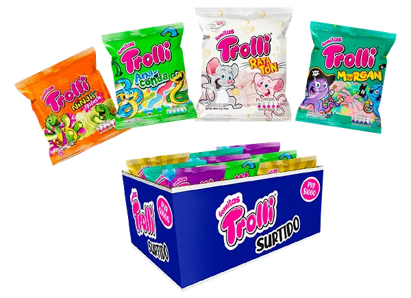 Caja Gomas Trolli Surtido Azul X24 Unidades