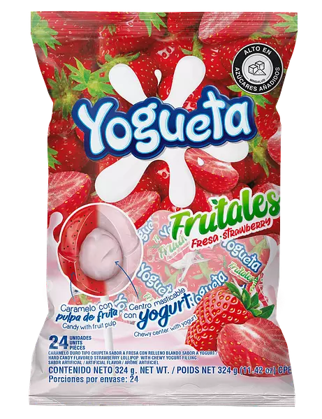 Yogueta Frutales Fresa Bolsa De 24 Unidades