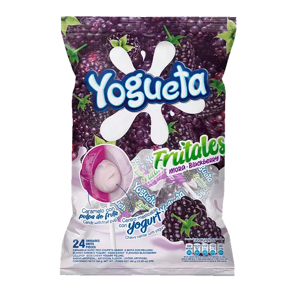 Yogueta Frutales Mora Bolsa De 24 Unidades