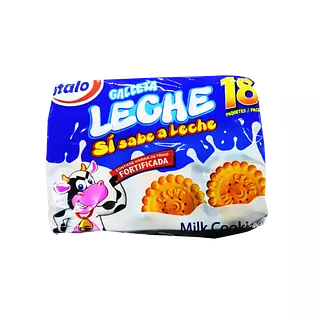 Galletas Italo Tipo Leche Bolsa De 18 Unidades