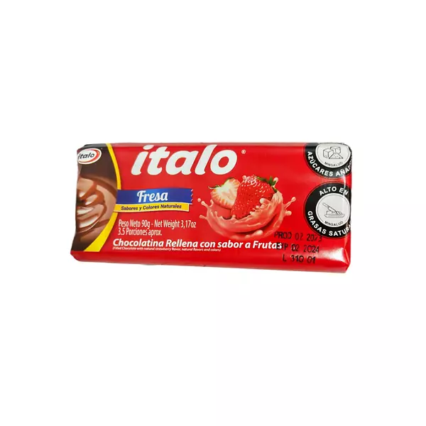 Chocolatina Rellena Sabor Fresa De 90g