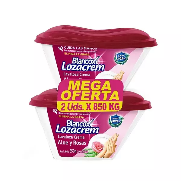 Loza Crem Aloe De 850g X2 Unidades