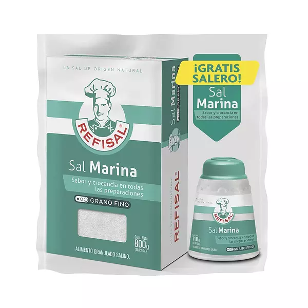 Sal Refisal Marina Caja X800g + Salero X 110g