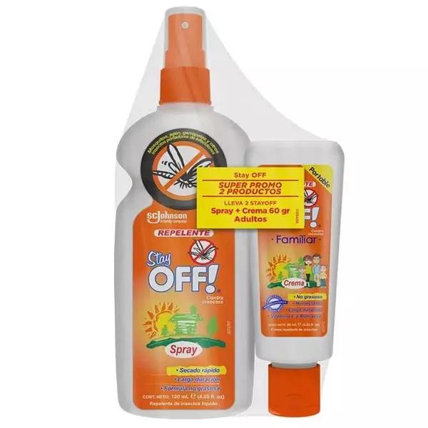 Repelente Stay Off Adultos Spray X120ml + Crema X60g