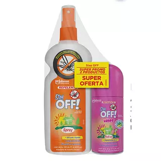 Repelente Stay Off Adultos Spray X120ml + Rolón Niños X40ml