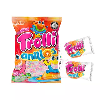 Gomas Play Trolli Anillos X100 Unidades
