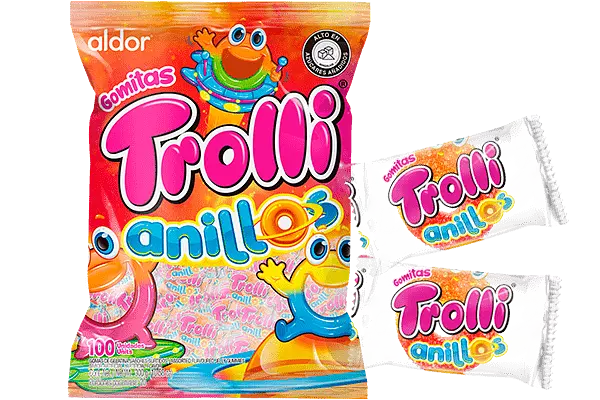 Gomas Play Trolli Anillos X100 Unidades