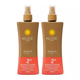 Bronceador Nude Aceite X240ml X2 Unidades