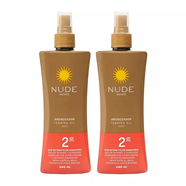 Bronceador Nude Aceite X240ml X2 Unidades