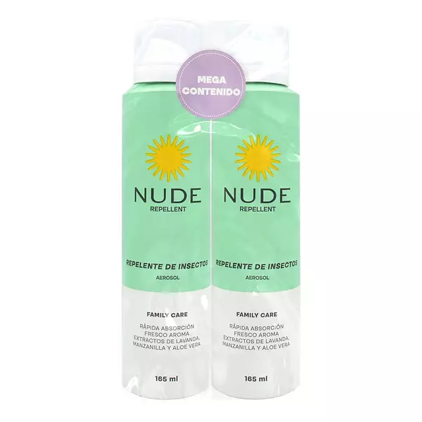 Repelente Nude Aerosol De 165ml X2 Unidades