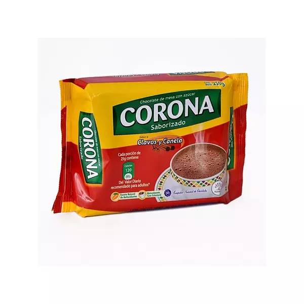 Chocolate Corona Clavos Y Canela X 250g